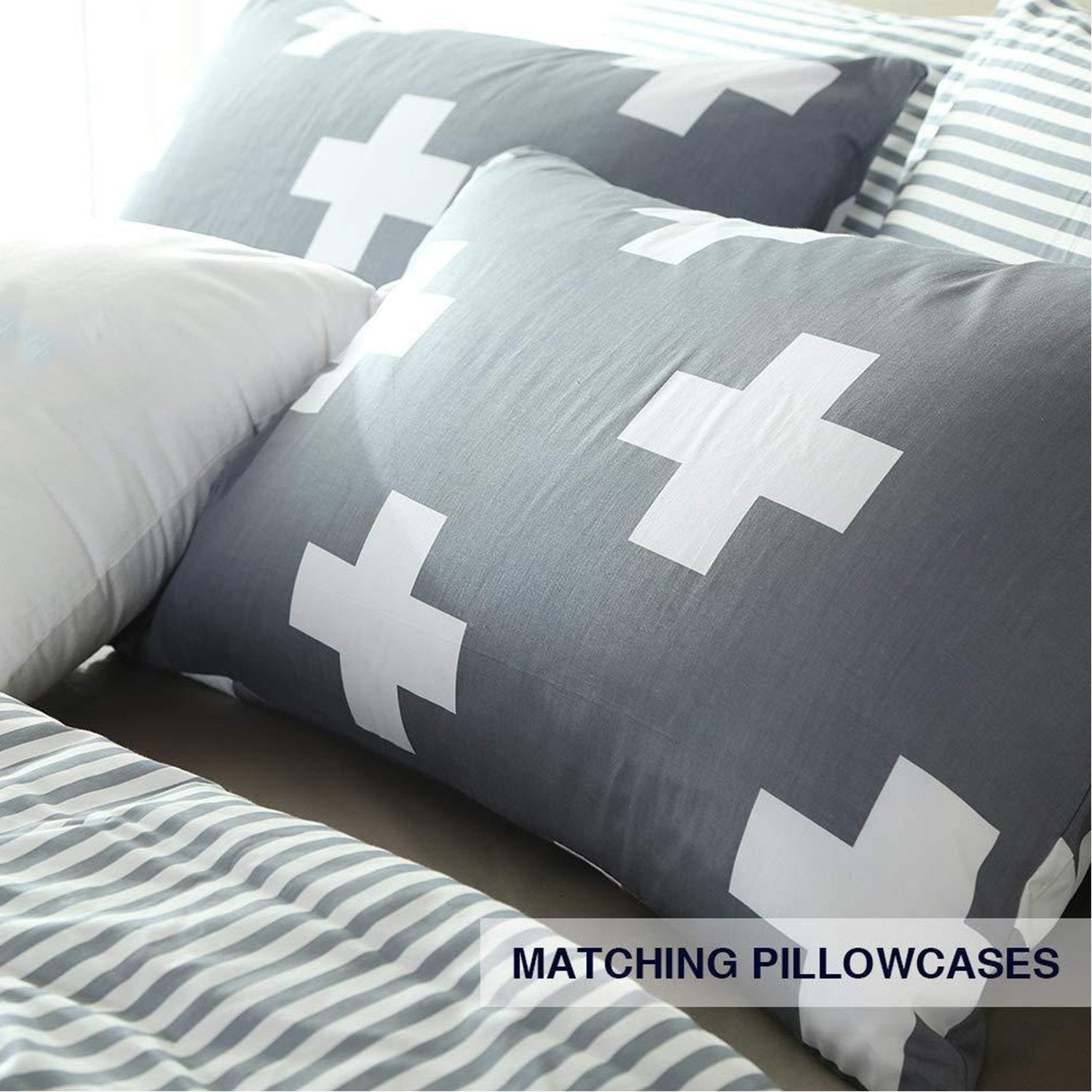 100% Cotton Duvet Cover Set King- Luxurious, Comfortable, Breathable, Soft and Durable