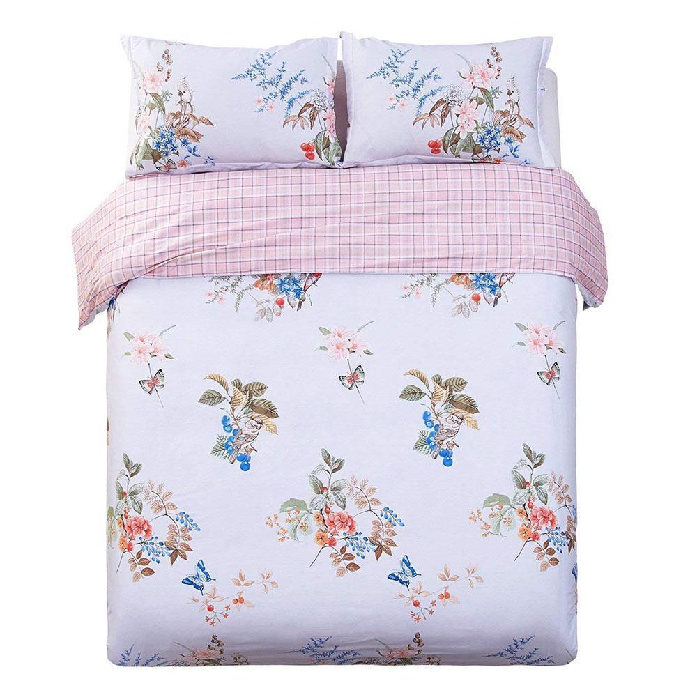 100% Cotton Floral Print Duvet Cover Set