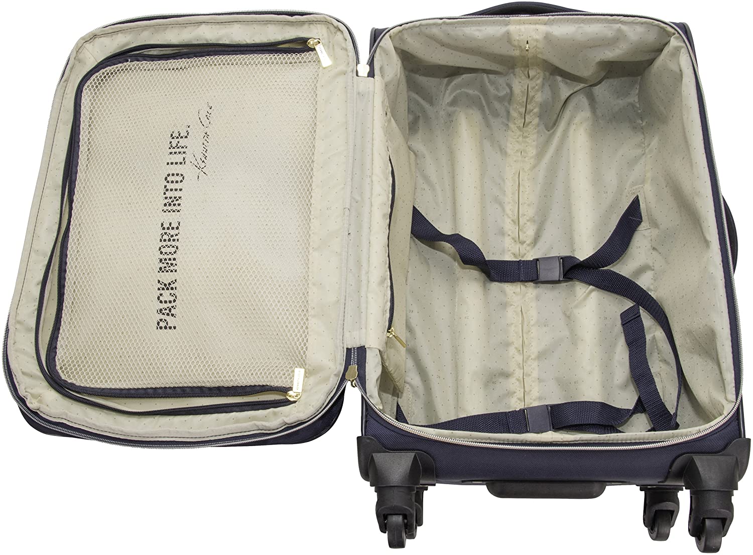 Softside Chevron Quilted Expandable 4-Wheel Spinner Luggage Set