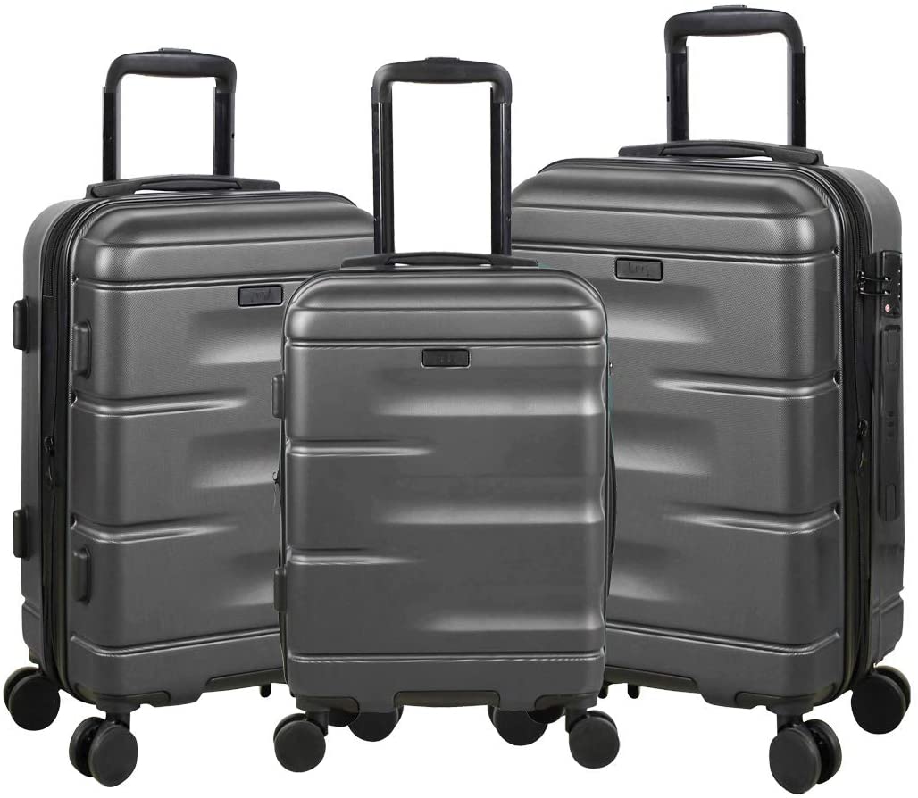 Expandable Luggage 3 Piece Set Suitcase Spinner Hardside with TSA Lock and Dual Wheels