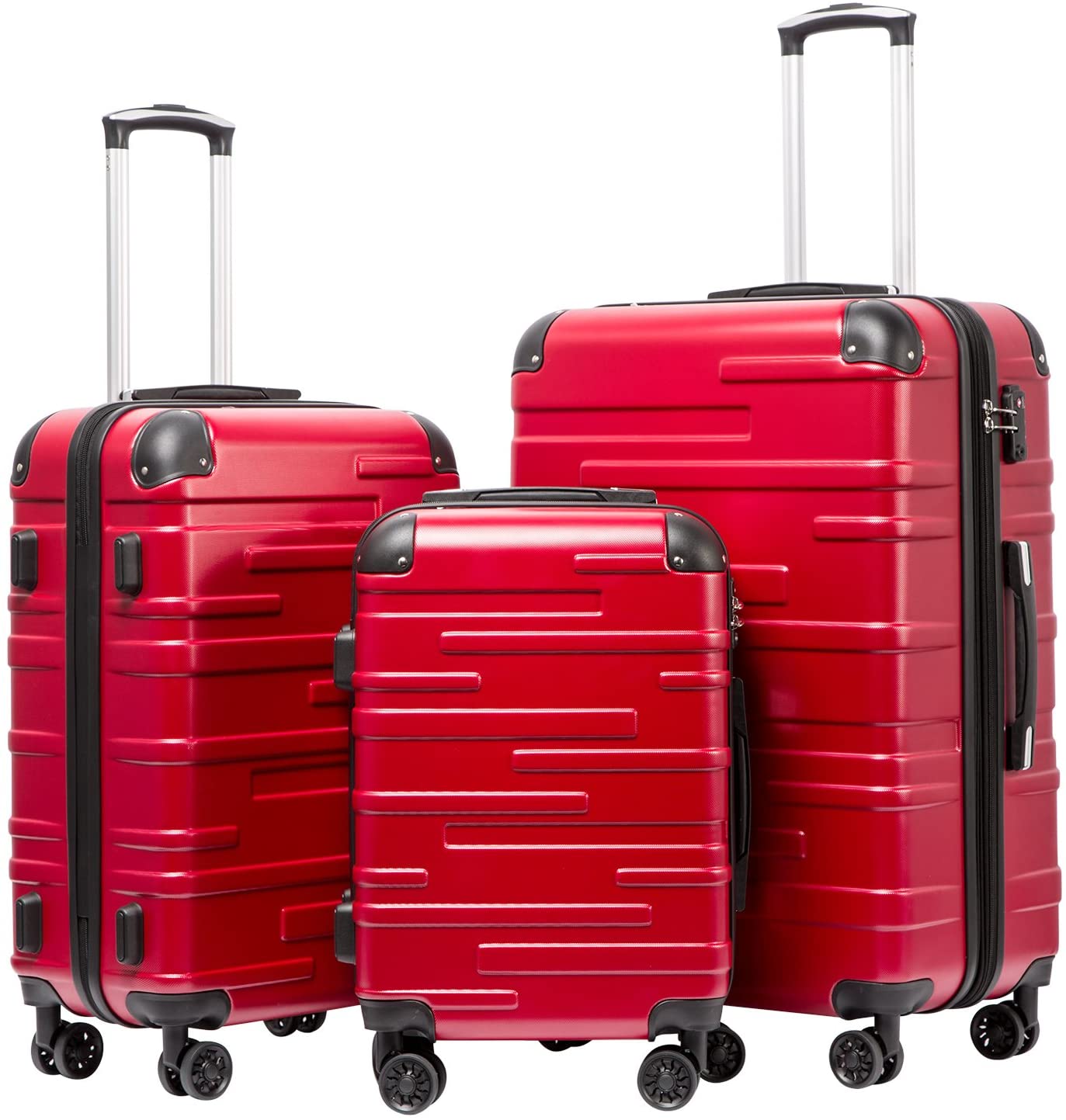 Luggage Expandable Suitcase 3 Piece Set with TSA Lock Spinner