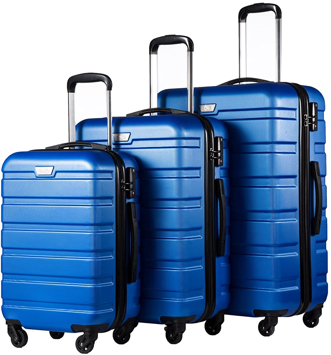 Luggage 3 Piece Set Suitcase Spinner Hardshell Lightweight TSA Lock 4 Piece Set