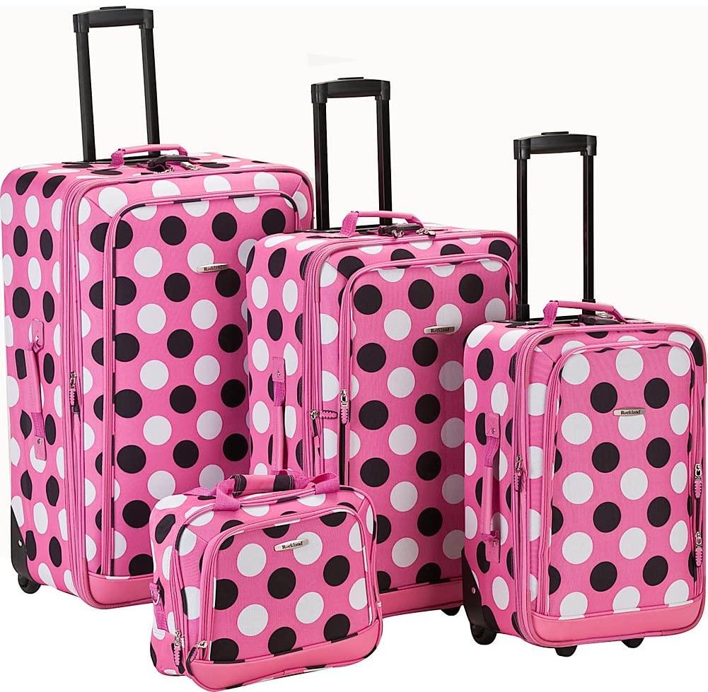 4-Piece Softside Upright Luggage Set