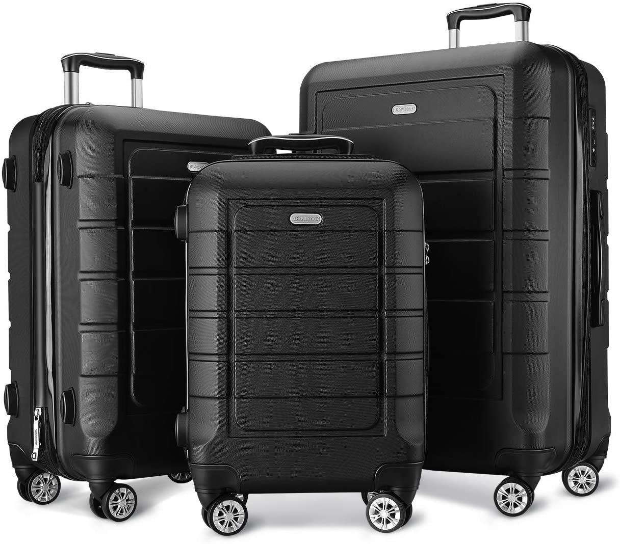 Luggage Sets Expandable PC+ABS Durable Suitcase Double Wheels TSA Lock