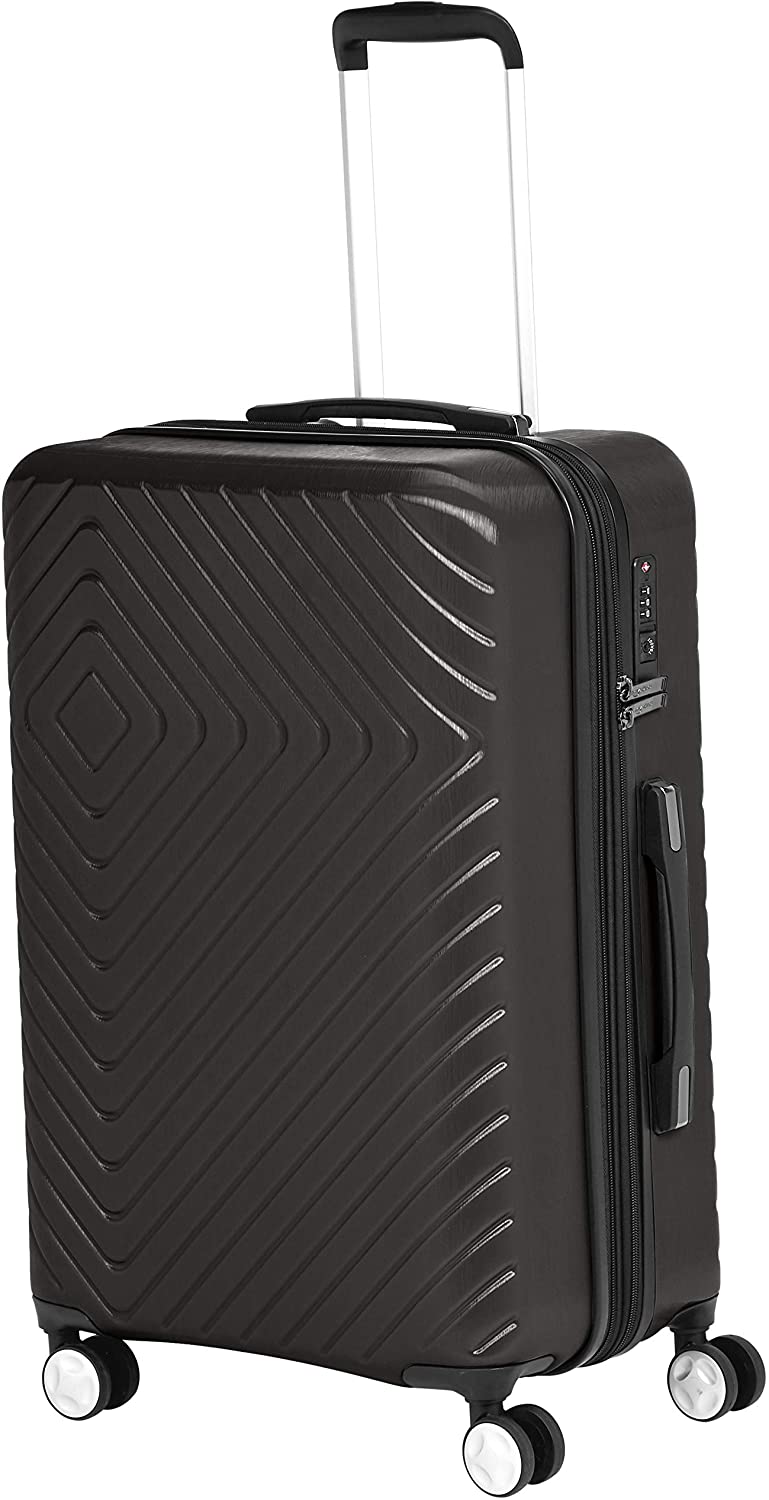 3 Piece Geometric Hard Shell Expandable Luggage Spinner Suitcase Set