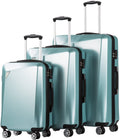 Luggage 3 Piece Sets PC+ABS Spinner Suitcase