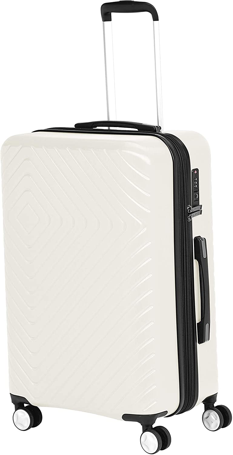 3 Piece Geometric Hard Shell Expandable Luggage Spinner Suitcase Set