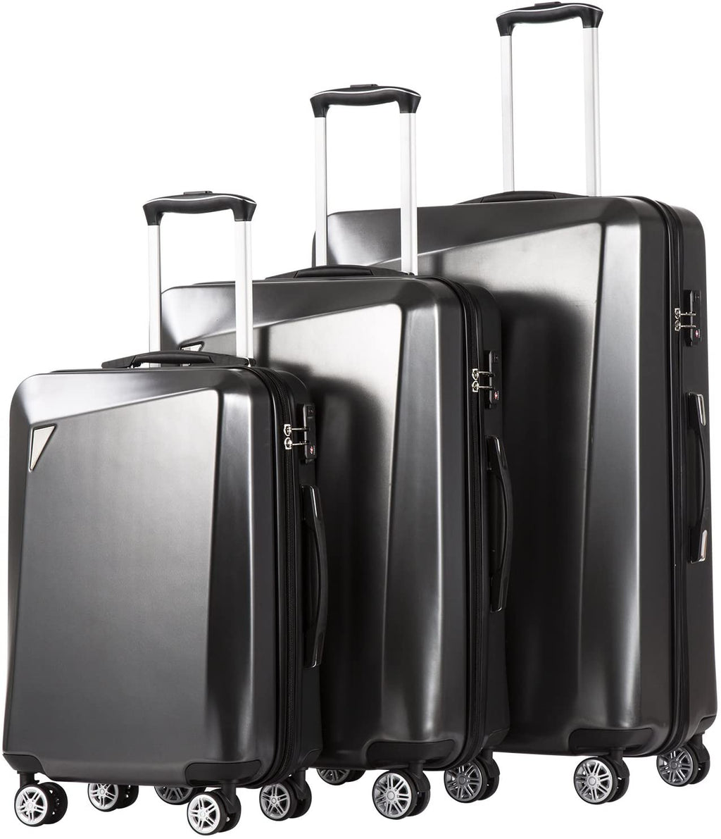 Luggage 3 Piece Sets PC+ABS Spinner Suitcase