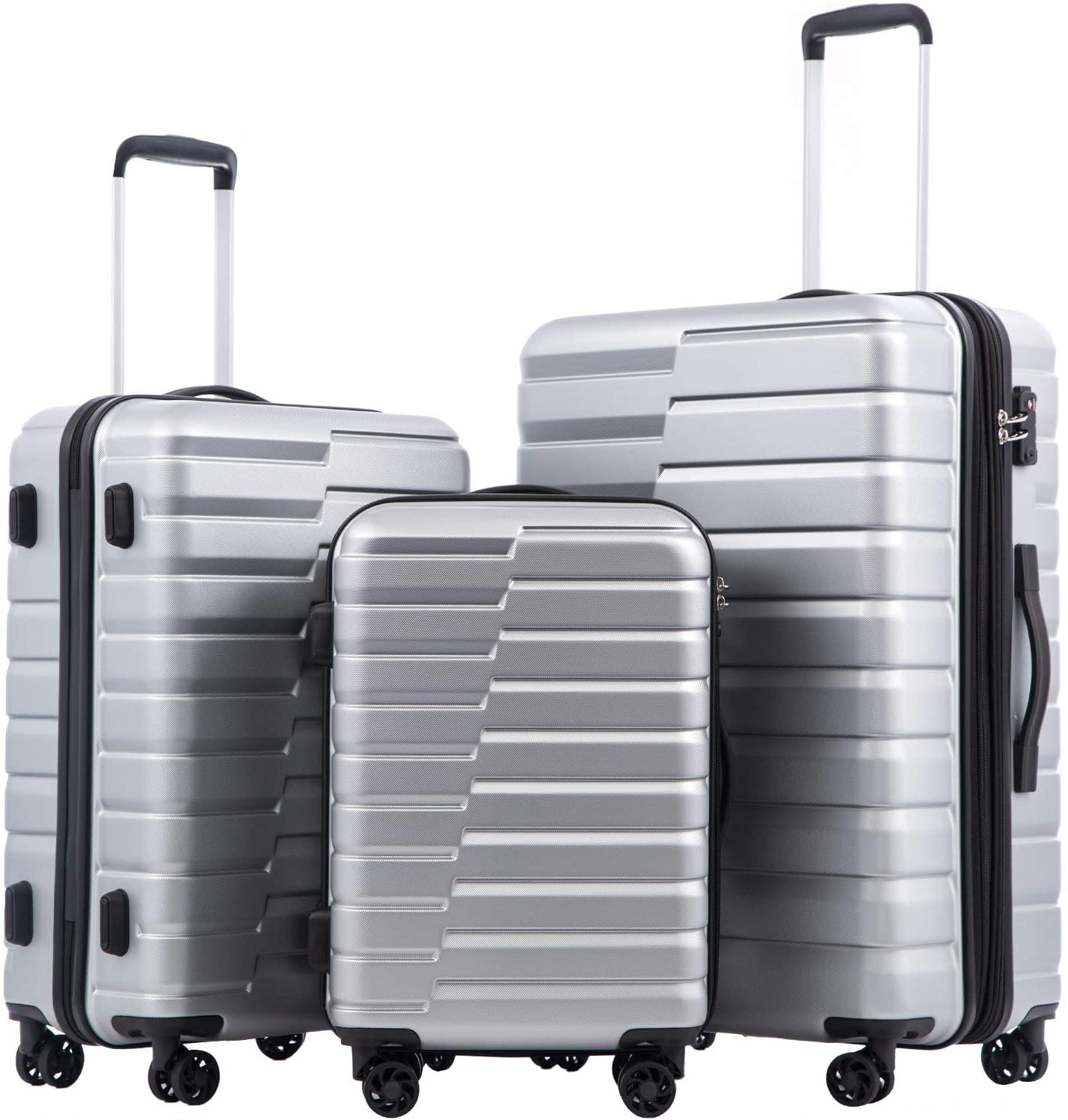 Luggage Expandable Suitcase PC+ABS 3 Piece Set with TSA Lock Spinner Carry on new fashion design