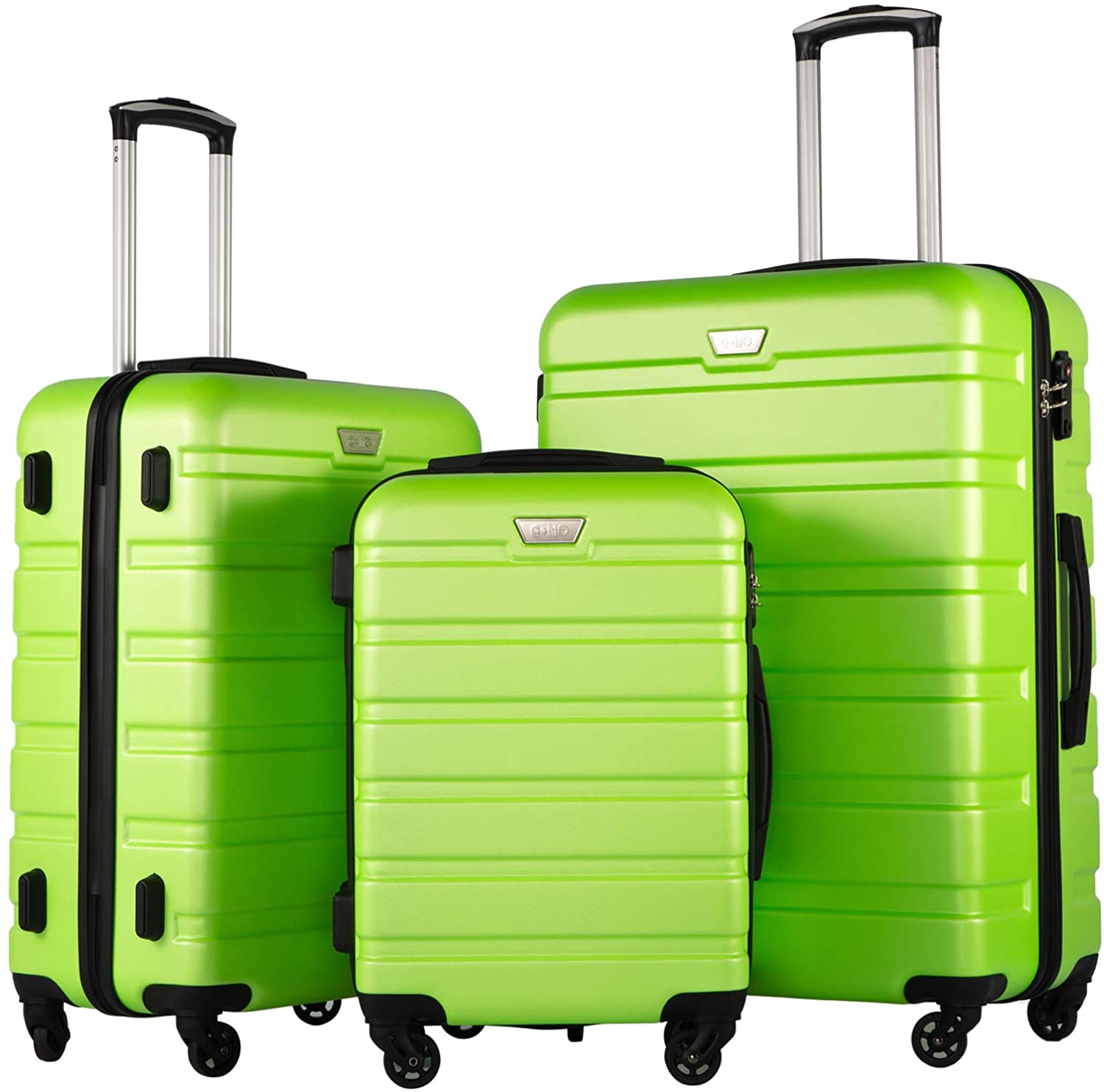 Luggage 3 Piece Set Suitcase Spinner Hardshell Lightweight TSA Lock 4 Piece Set