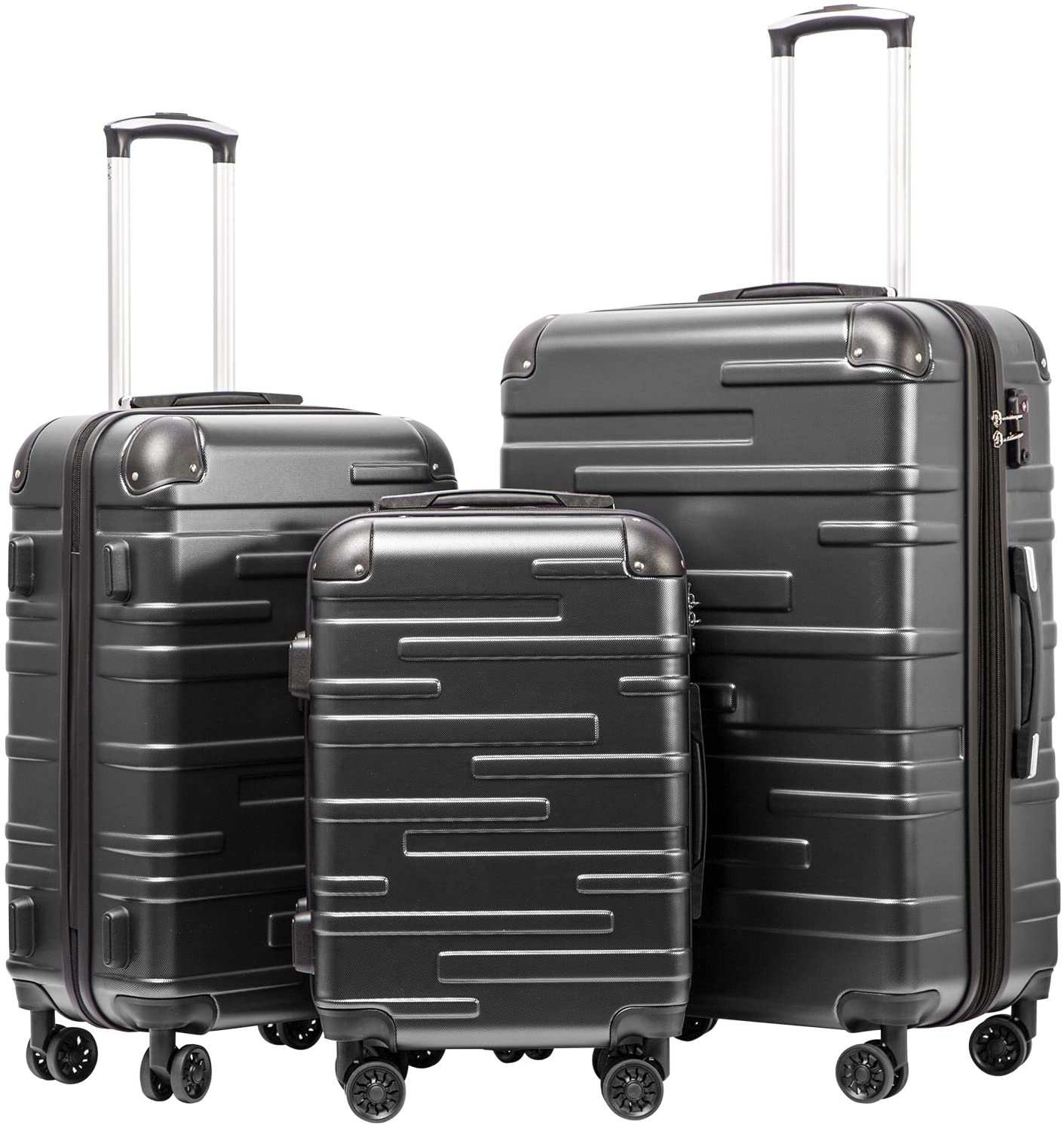 Luggage Expandable Suitcase 3 Piece Set with TSA Lock Spinner