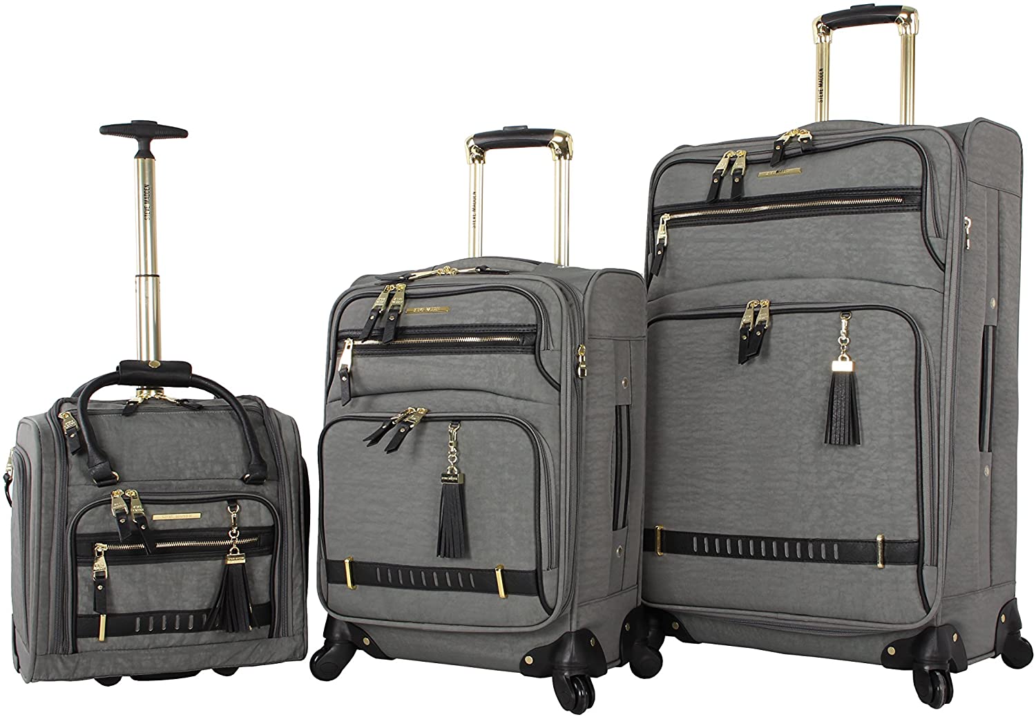Luggage Collection- 3 Piece Softside Expandable Lightweight Spinner Suitcases
