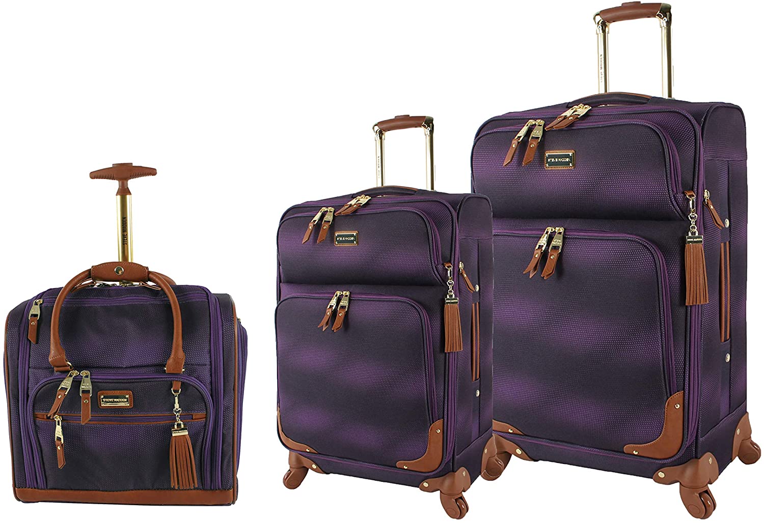 Luggage Collection- 3 Piece Softside Expandable Lightweight Spinner Suitcases