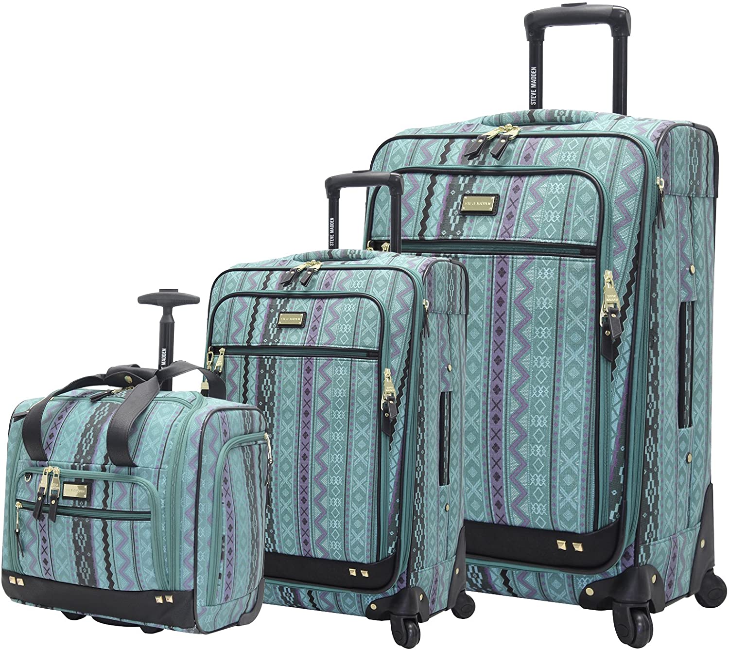 Luggage Collection- 3 Piece Softside Expandable Lightweight Spinner Suitcases