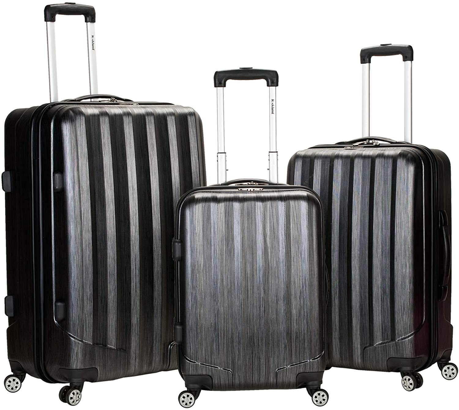 Hardside Spinner Wheel Luggage, Fiber, 3-Piece Set