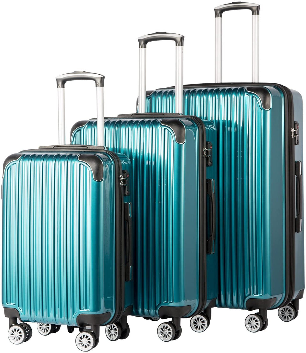 Luggage Expandable 3 Piece Sets PC+ABS Spinner Suitcase