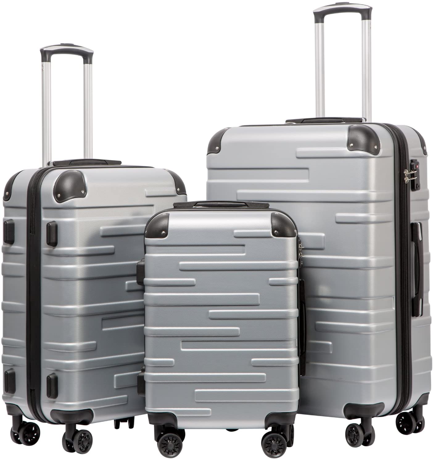Luggage Expandable Suitcase 3 Piece Set with TSA Lock Spinner
