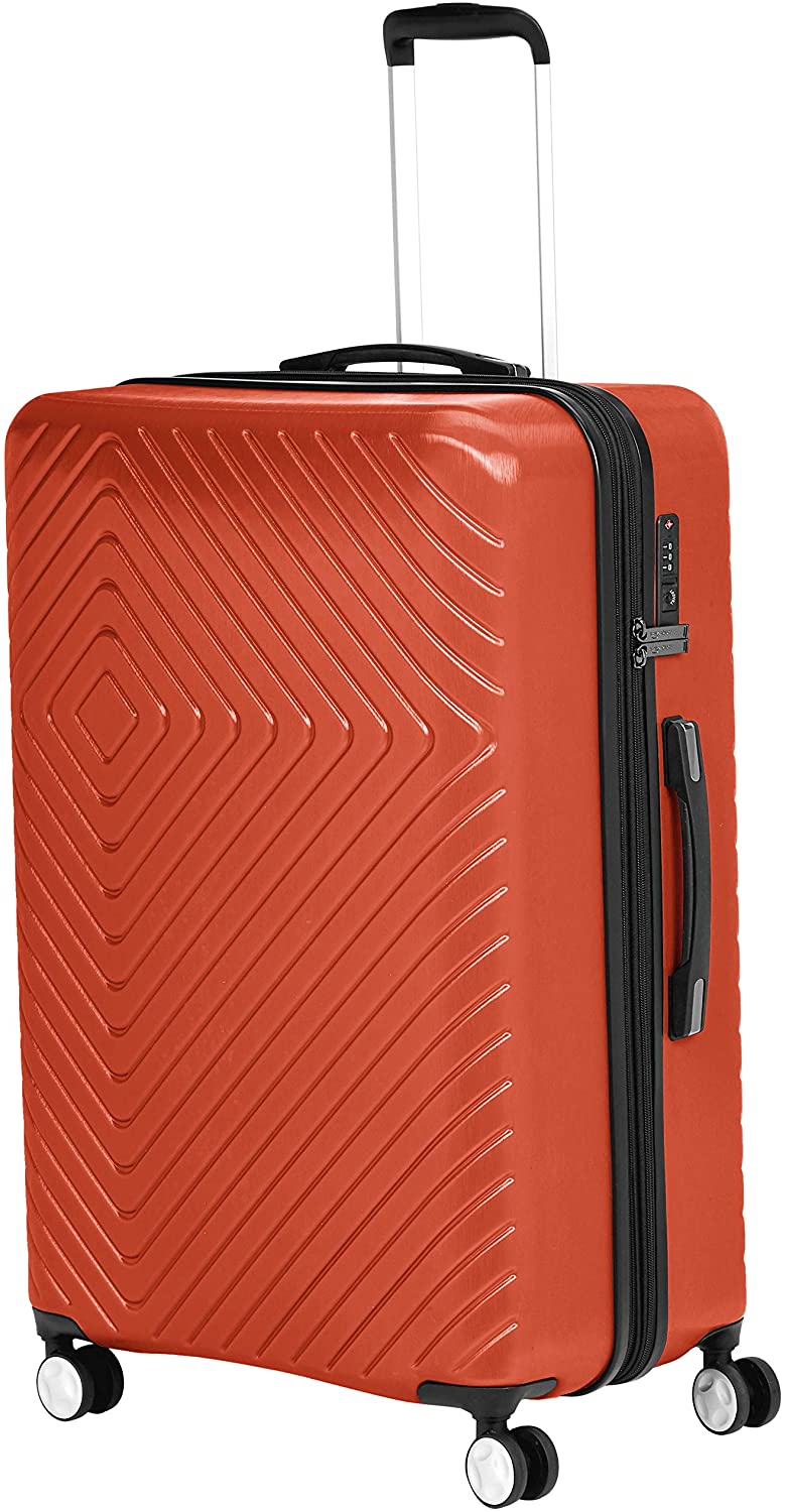 3 Piece Geometric Hard Shell Expandable Luggage Spinner Suitcase Set