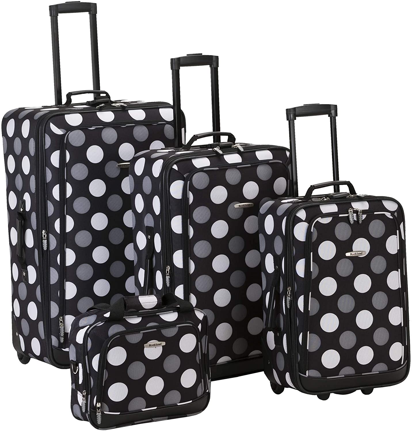 4-Piece Softside Upright Luggage Set