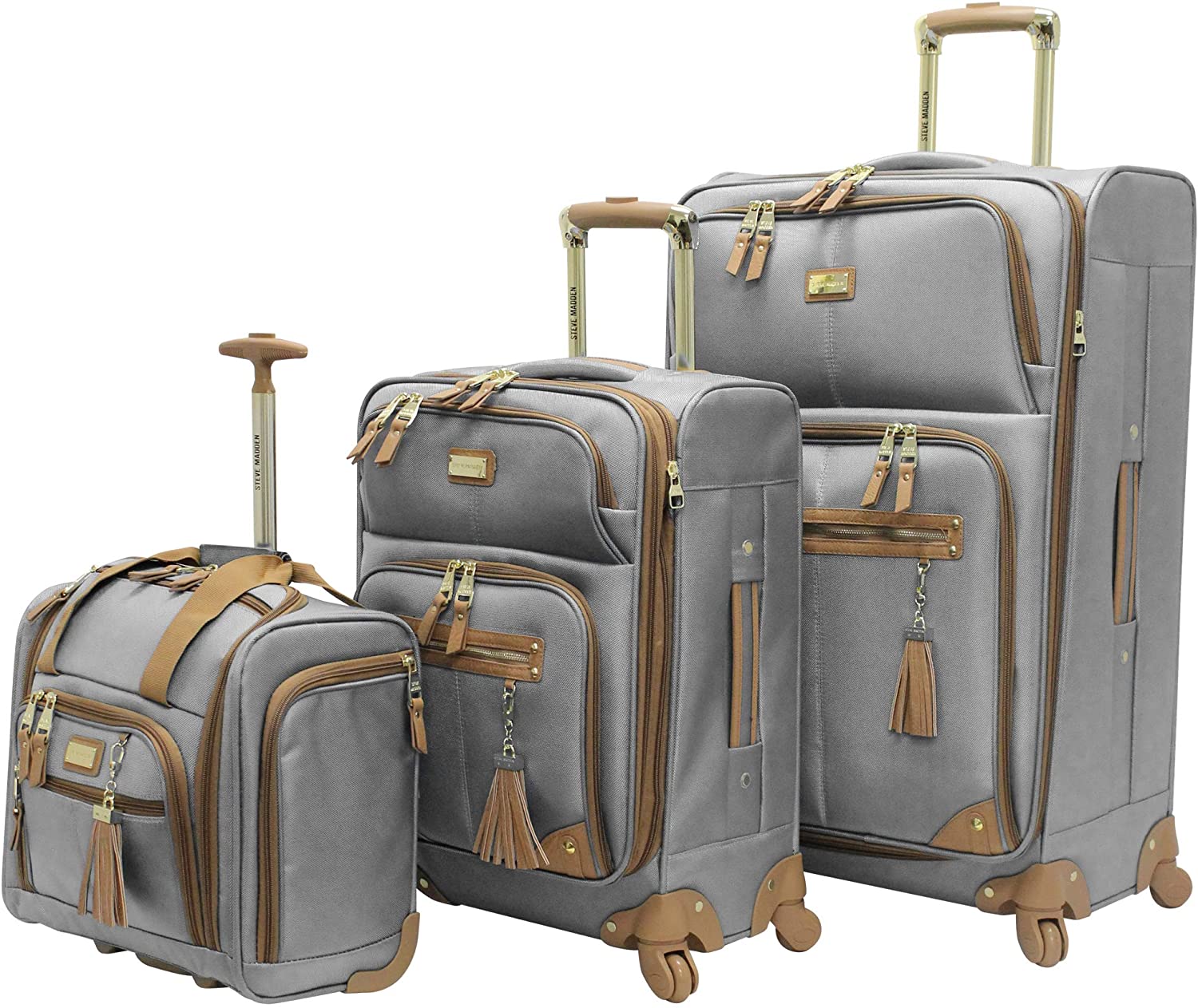 Luggage Collection- 3 Piece Softside Expandable Lightweight Spinner Suitcases