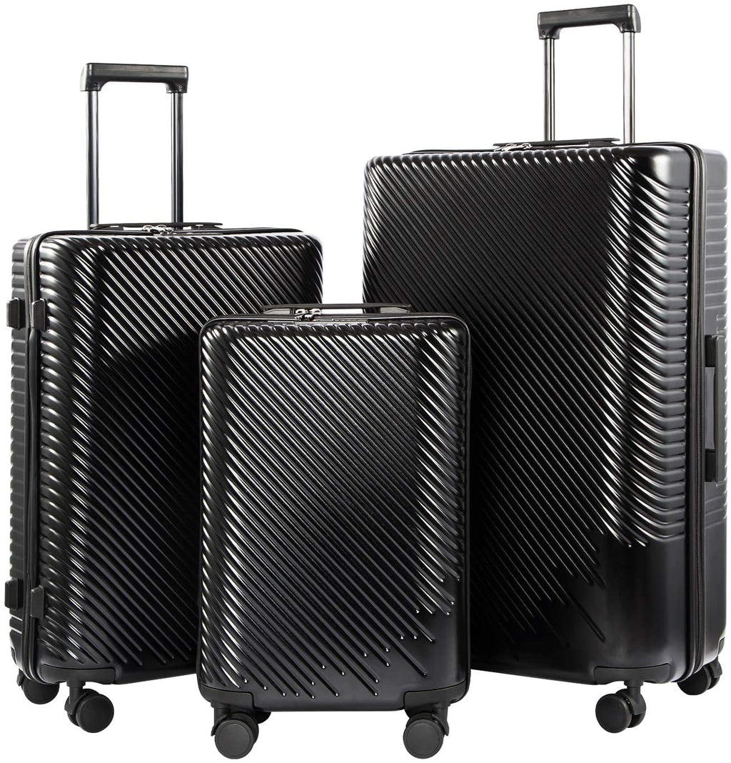 Luggage 3 Piece Sets PC+ABS Spinner Suitcase carry on Fashion