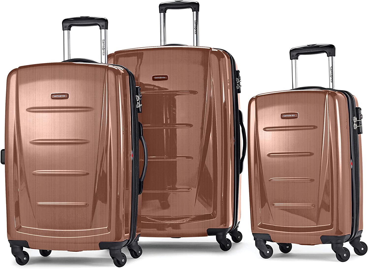 Hardside Expandable Luggage with Spinner Wheels, Charcoal, 3-Piece Set