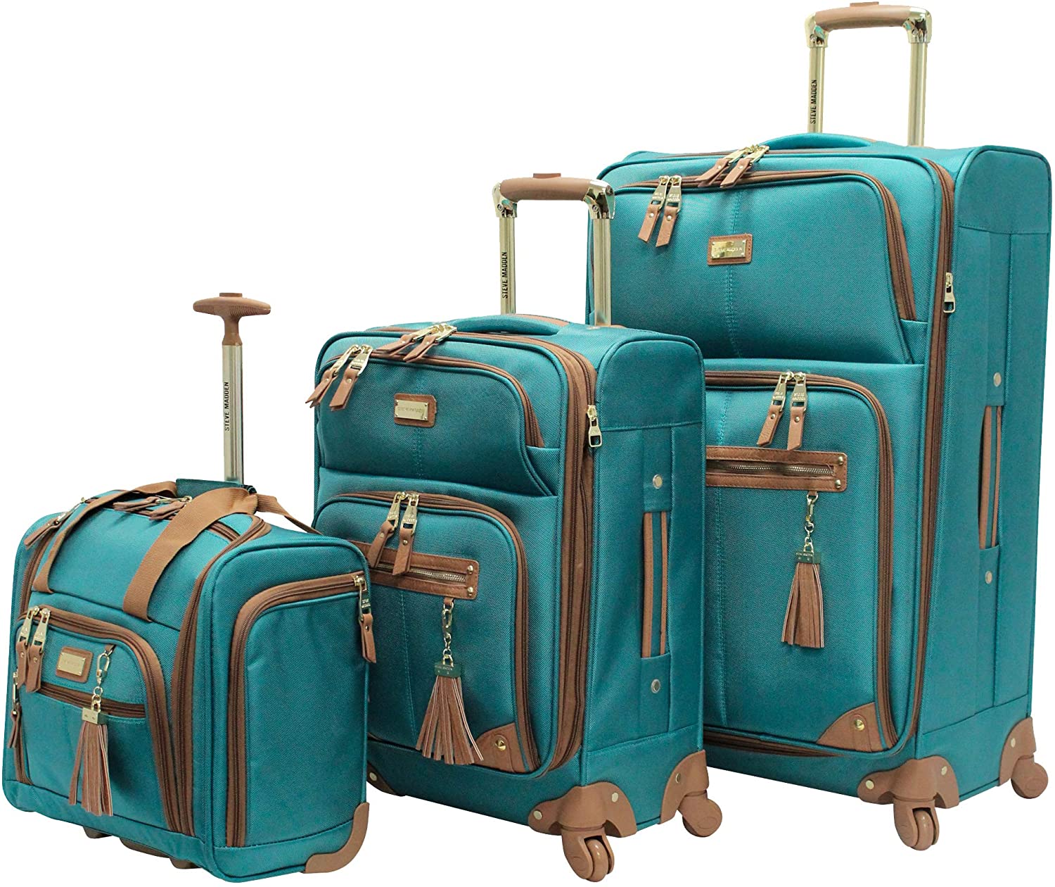 Luggage Collection- 3 Piece Softside Expandable Lightweight Spinner Suitcases