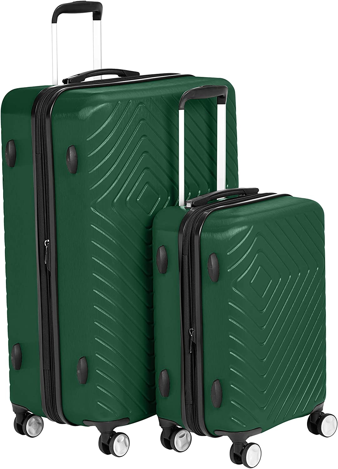 3 Piece Geometric Hard Shell Expandable Luggage Spinner Suitcase Set