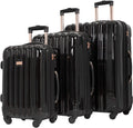 3 Piece  Light Metallic Style TSA-Lock Spinner Luggage Set