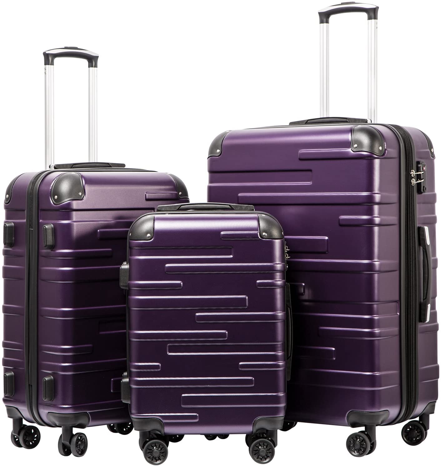 Luggage Expandable Suitcase 3 Piece Set with TSA Lock Spinner