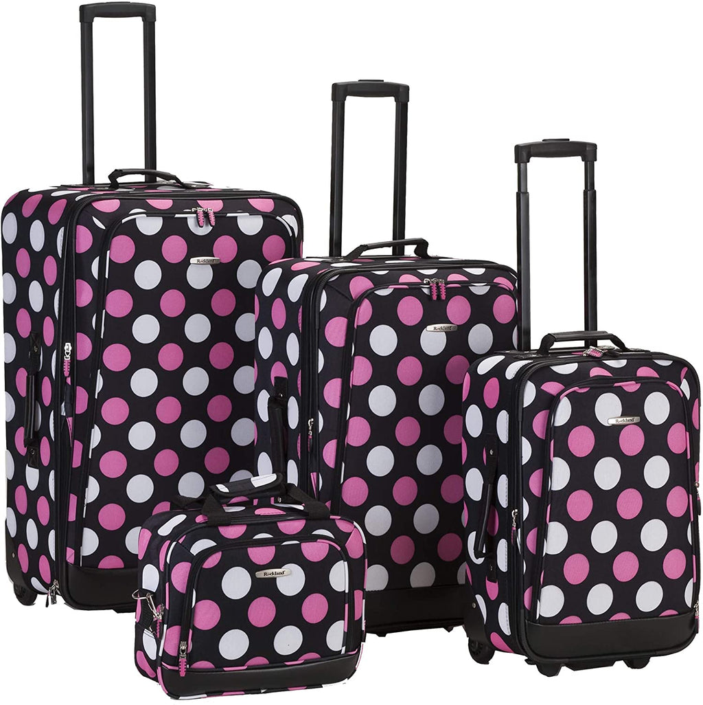 4-Piece Softside Upright Luggage Set