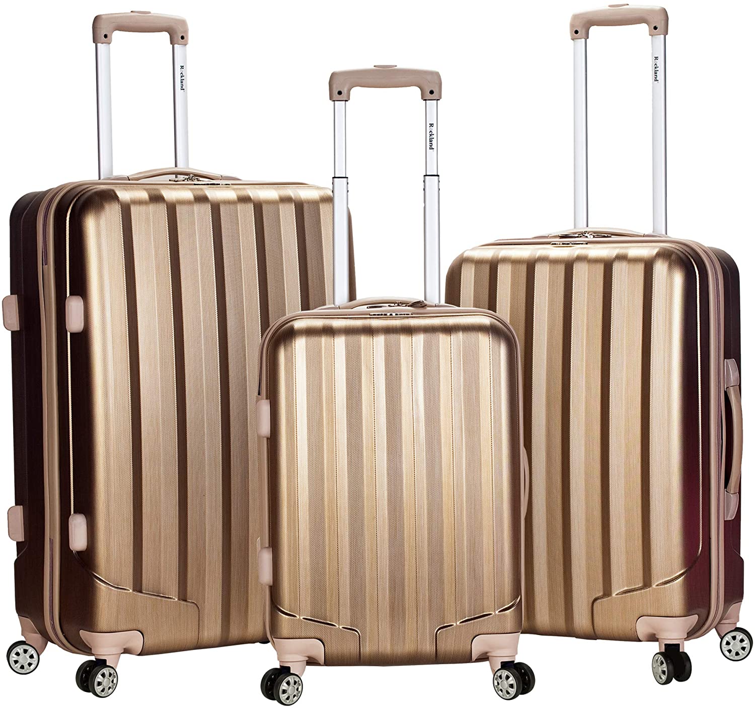 Hardside Spinner Wheel Luggage, Fiber, 3-Piece Set