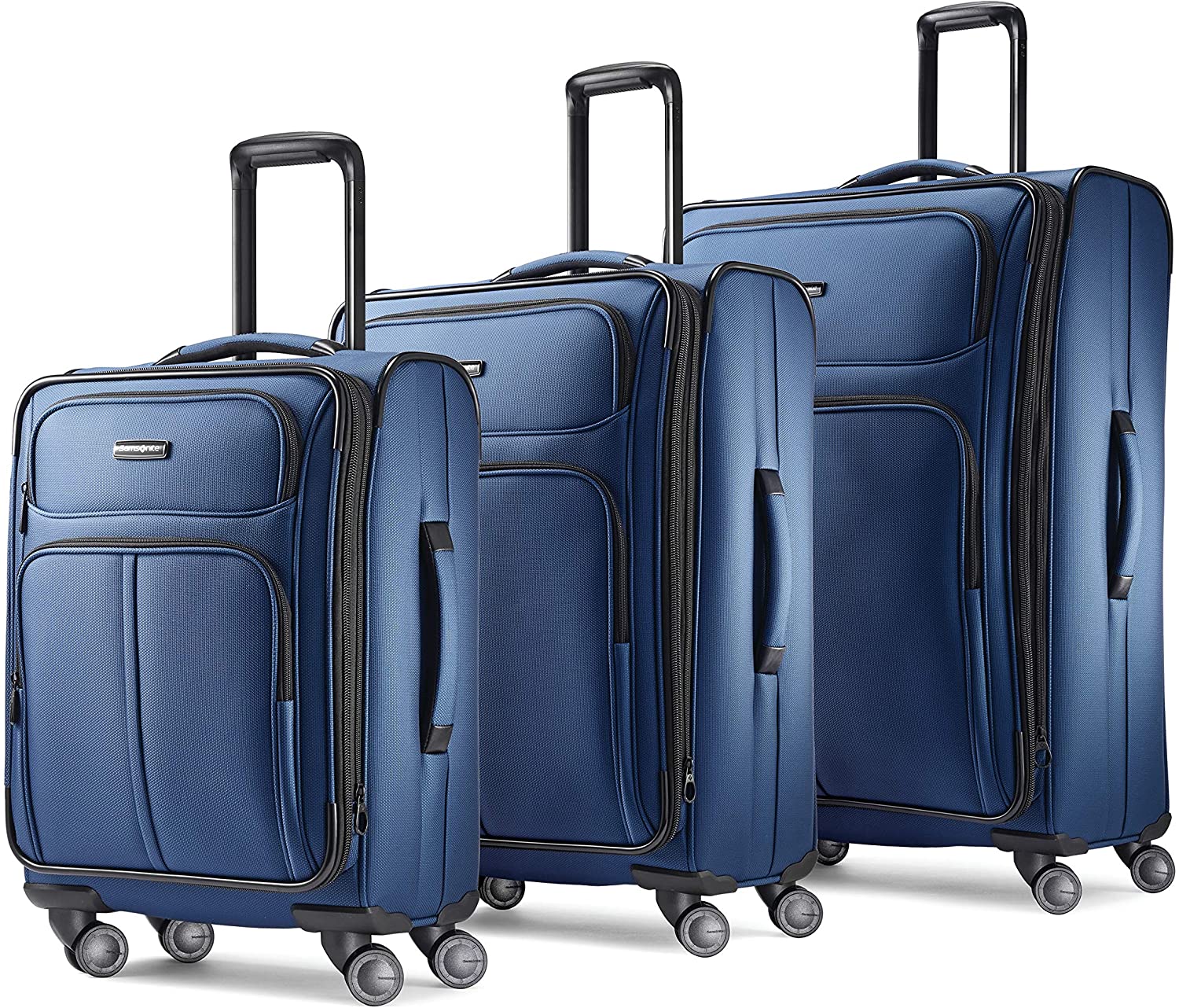Leverage LTE Softside Expandable Luggage with Spinner Wheels, Poseidon Blue