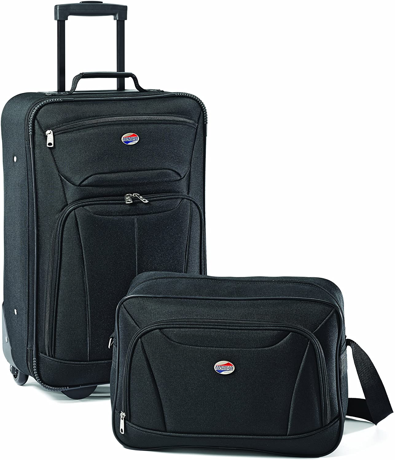 Softside Upright Luggage Set, Purple/Grey, 4-Piece