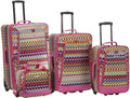 4-Piece Softside Upright Luggage Set