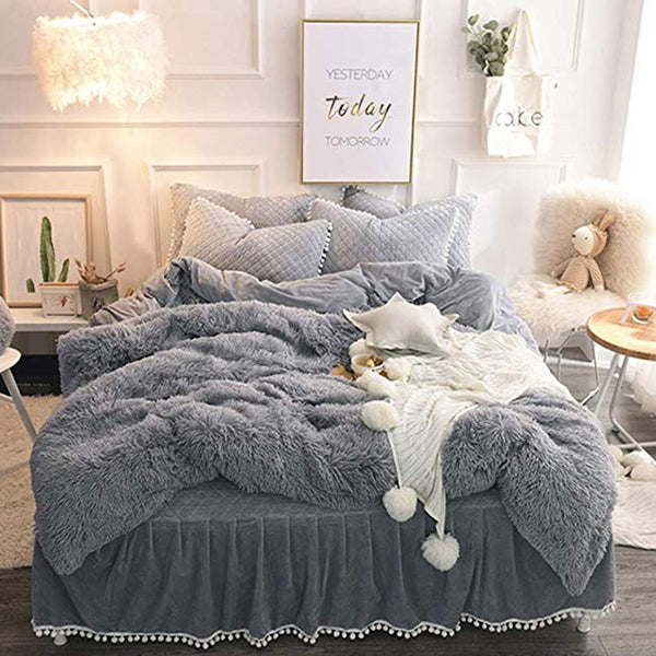 Luxury Plush Shaggy Duvet Cover Set