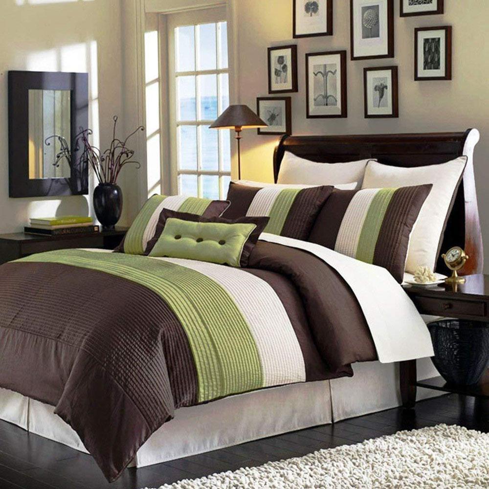 8-Piece Luxury Stripe Comforter Duvet Cover